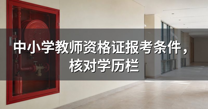 中小学教师资格证报考条件,核对学历栏