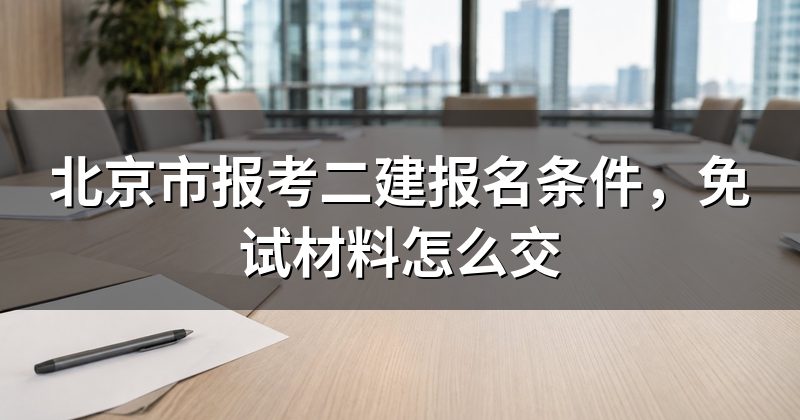 北京市报考二建报名条件,免试材料怎么交