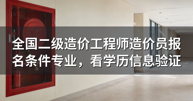全国二级造价工程师造价员报名条件专业，看学历信息验证