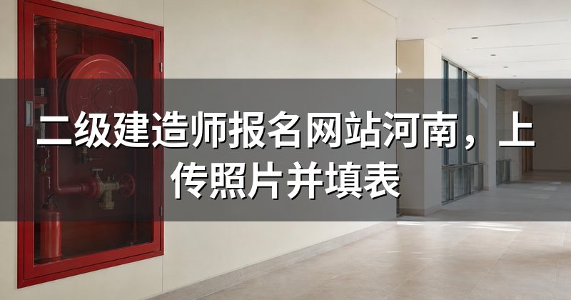 二级建造师报名网站河南,上传照片并填表