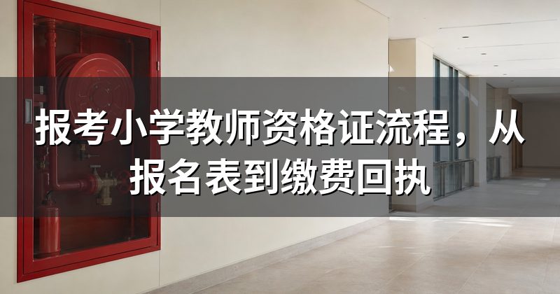 报考小学教师资格证流程，从报名表到缴费回执