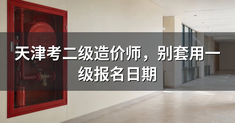天津考二级造价师,别套用一级报名日期