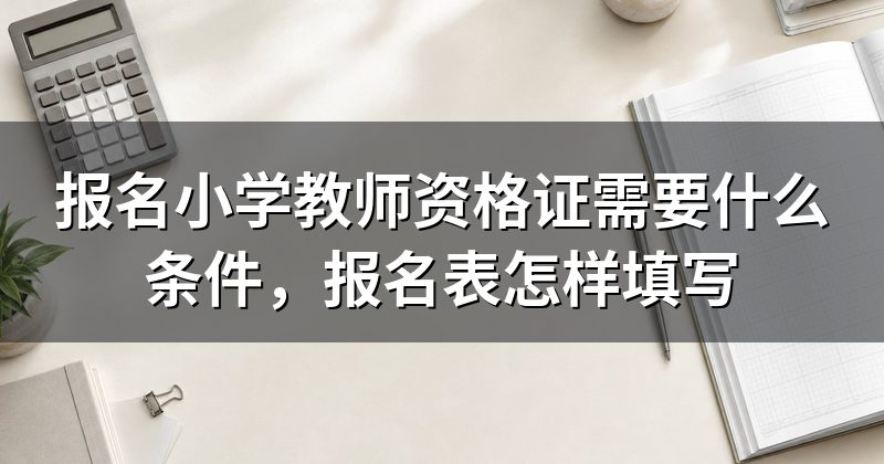 报名小学教师资格证需要什么条件,报名表怎样填写