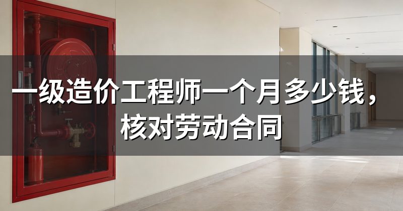 一级造价工程师一个月多少钱,核对劳动合同