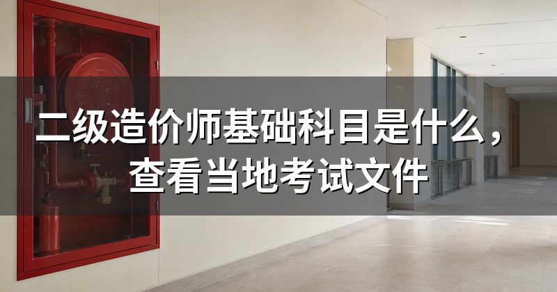 二级造价师基础科目是什么,查看当地考试文件