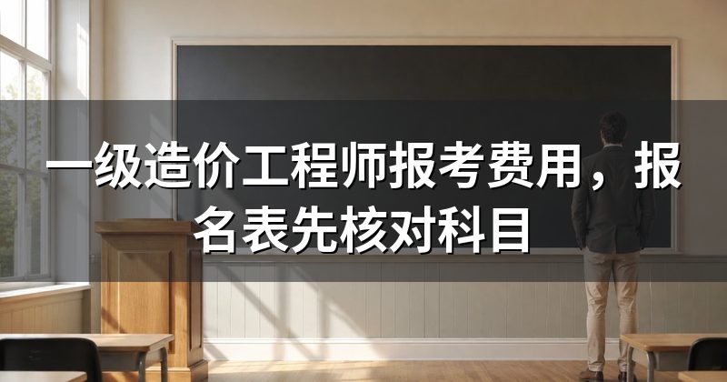 一级造价工程师报考费用,报名表先核对科目