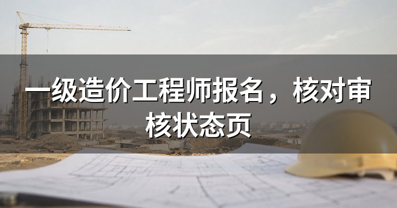 一级造价工程师报名,核对审核状态页