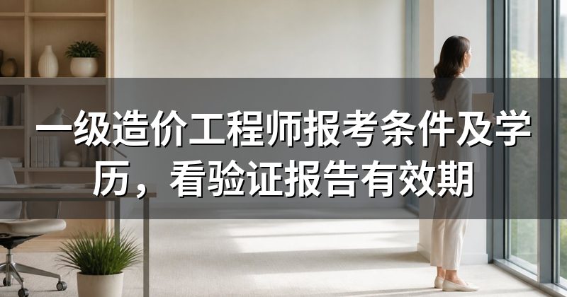 一级造价工程师报考条件及学历，看验证报告有效期