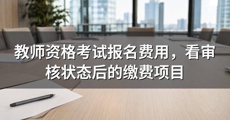 教师资格考试报名费用，看审核状态后的缴费项目