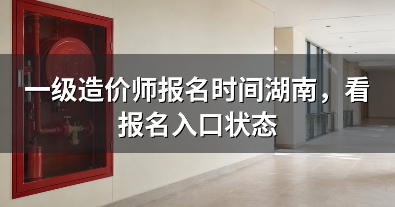 一级造价师报名时间湖南，看报名入口状态