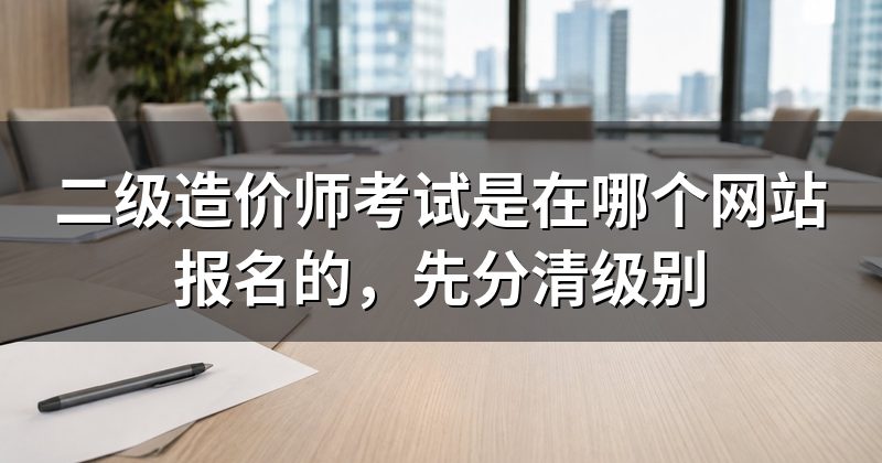 二级造价师考试是在哪个网站报名的，先分清级别