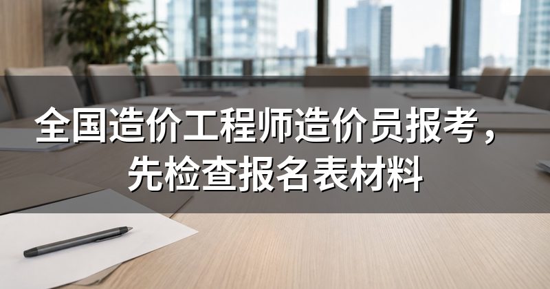 全国造价工程师造价员报考,先检查报名表材料