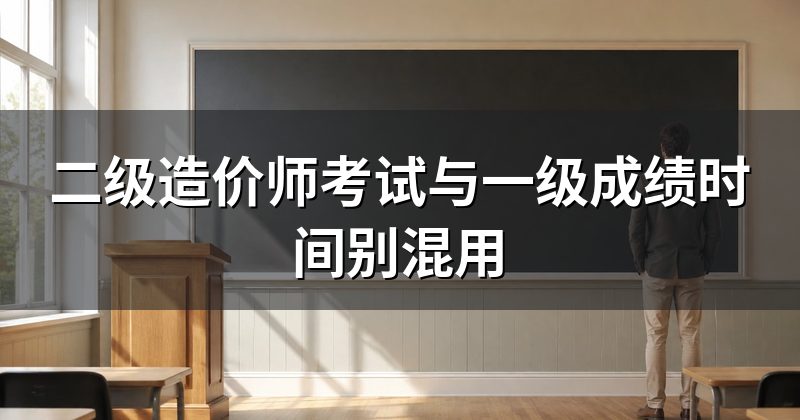 二级造价师考试与一级成绩时间别混用