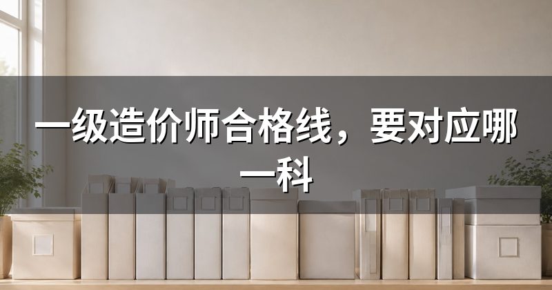一级造价师合格线，要对应哪一科