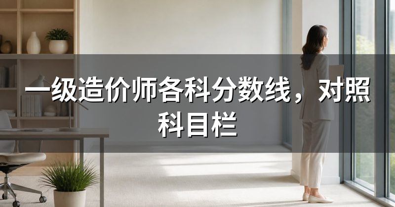 一级造价师各科分数线,对照科目栏