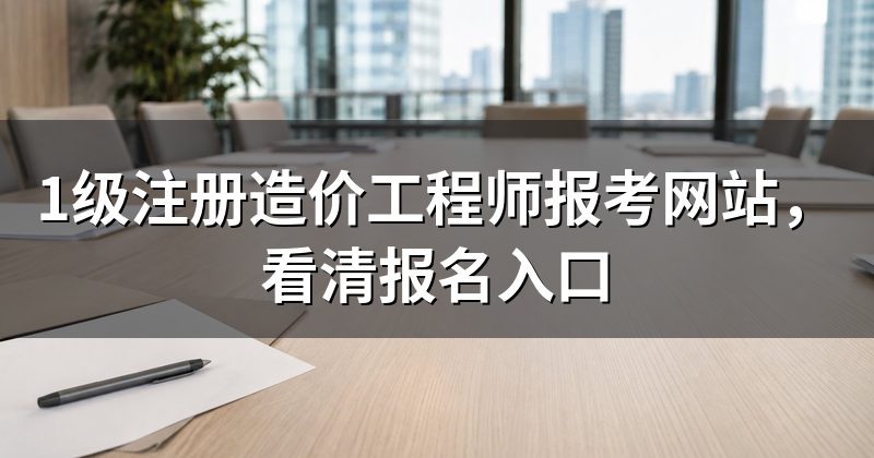 1级注册造价工程师报考网站,看清报名入口
