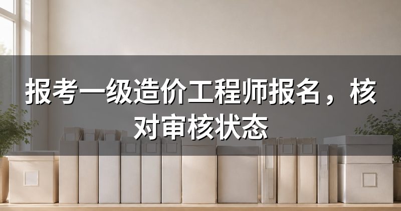 报考一级造价工程师报名，核对审核状态
