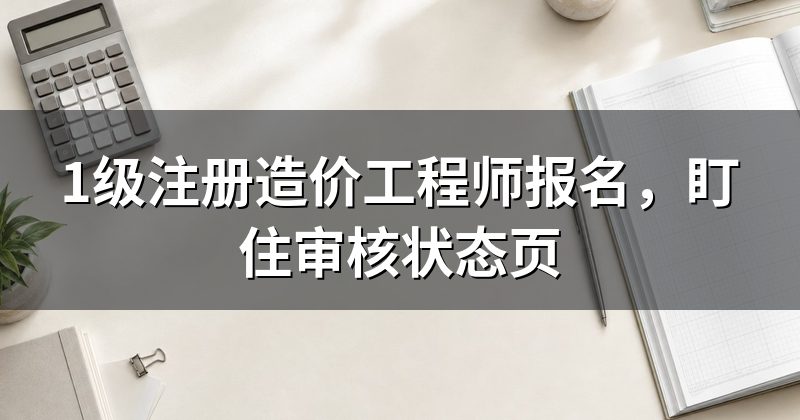 1级注册造价工程师报名,盯住审核状态页