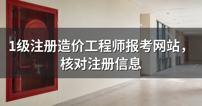 1级注册造价工程师报考网站，核对注册信息