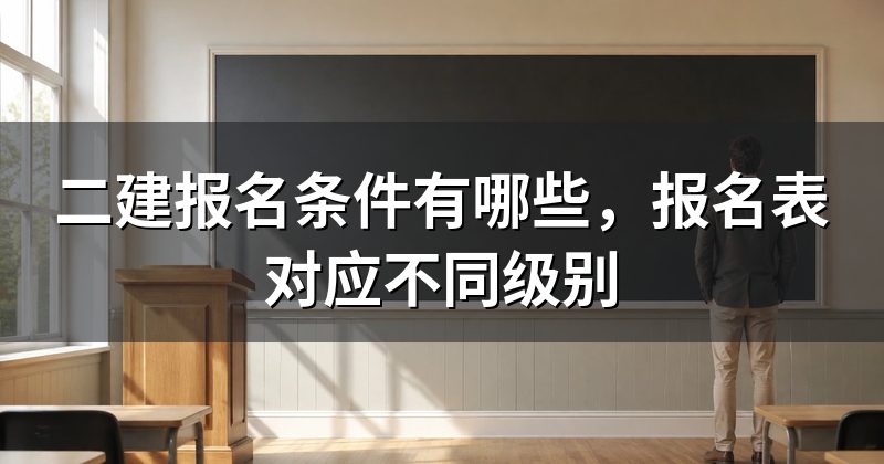 二建报名条件有哪些,报名表对应不同级别