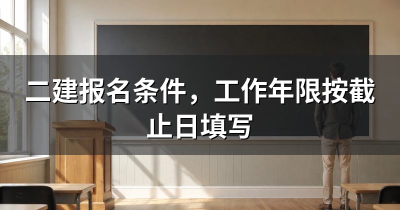 二建报名条件,工作年限按截止日填写