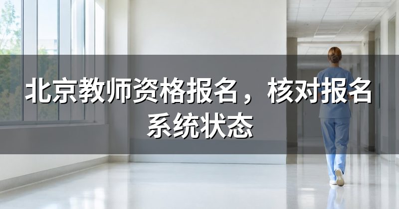 北京教师资格报名，核对报名系统状态