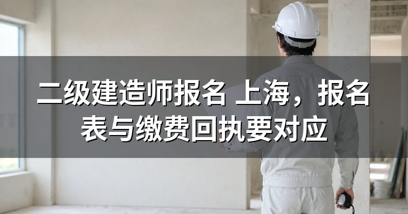 二级建造师报名 上海,报名表与缴费回执要对应