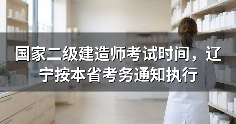 国家二级建造师考试时间,辽宁按本省考务通知执行