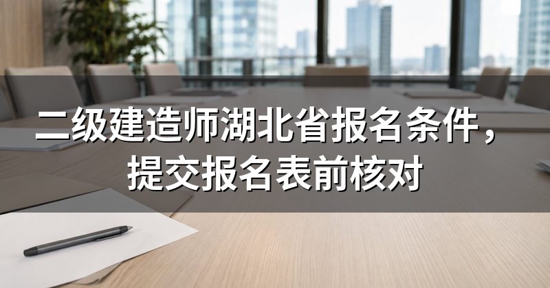 二级建造师湖北省报名条件,提交报名表前核对
