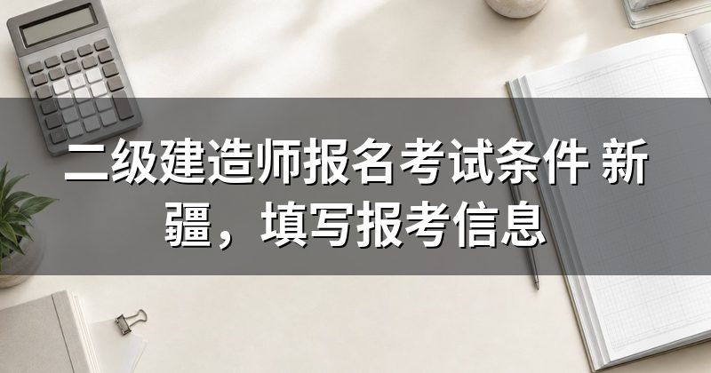 二级建造师报名考试条件 新疆,填写报考信息