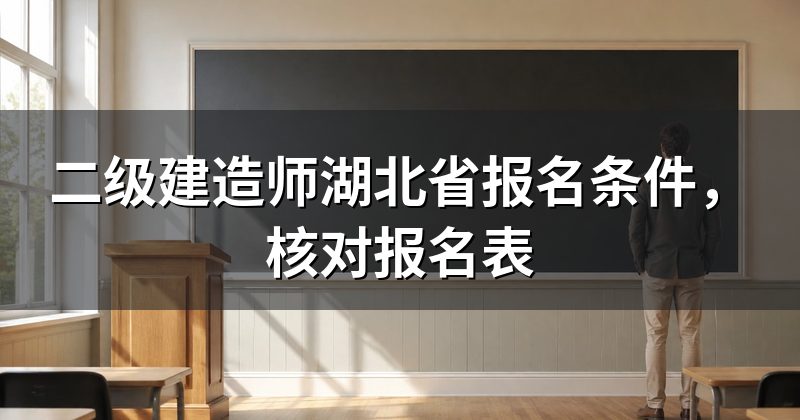 二级建造师湖北省报名条件，核对报名表