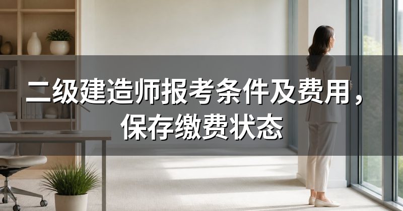 二级建造师报考条件及费用,保存缴费状态