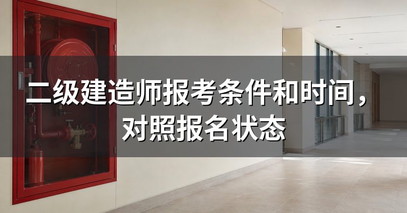 二级建造师报考条件和时间,对照报名状态