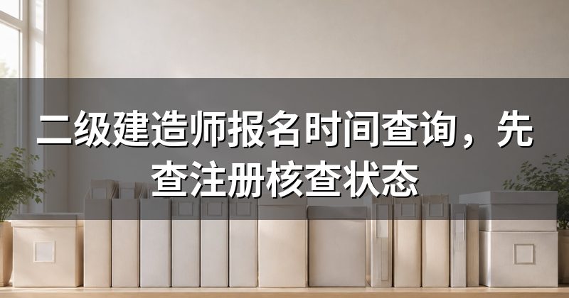 二级建造师报名时间查询,先查注册核查状态