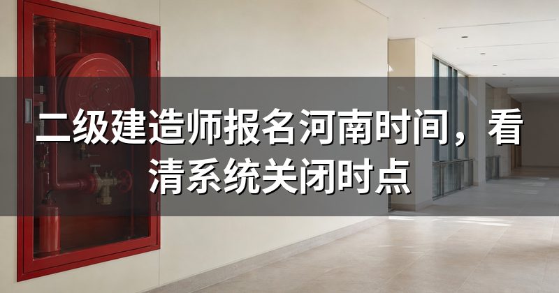 二级建造师报名河南时间,看清系统关闭时点