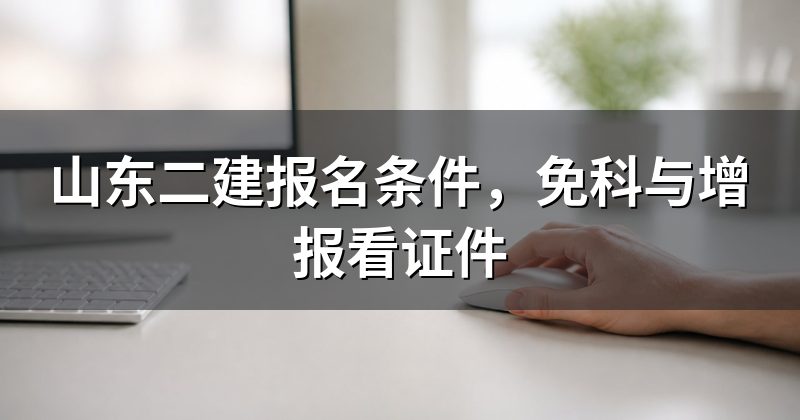 山东二建报名条件，免科与增报看证件