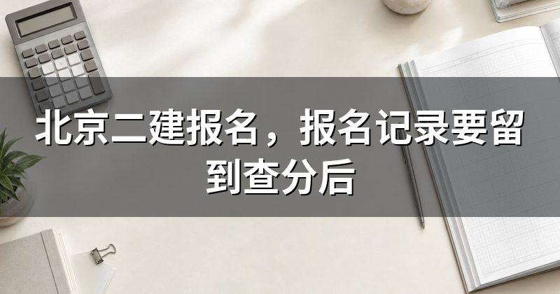 北京二建报名，报名记录要留到查分后