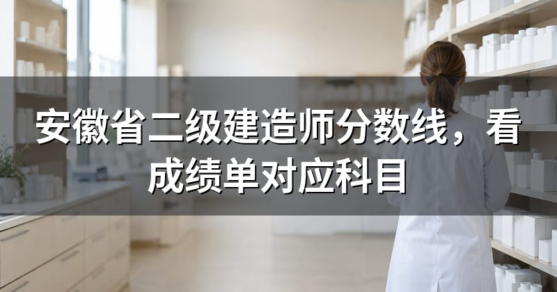 安徽省二级建造师分数线,看成绩单对应科目