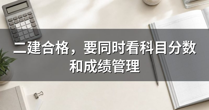 二建合格,要同时看科目分数和成绩管理