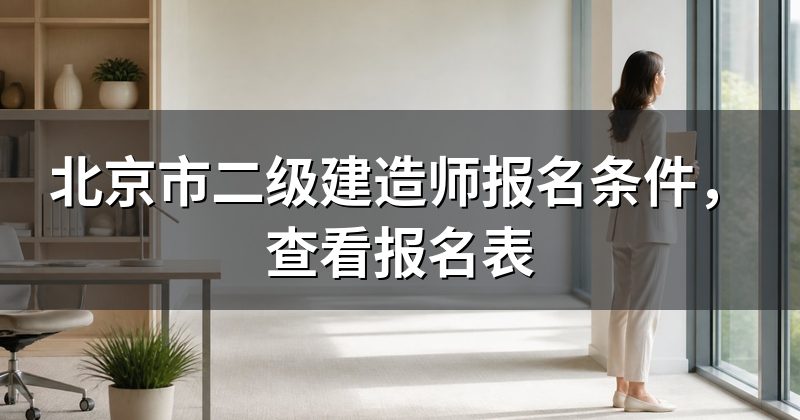 北京市二级建造师报名条件,查看报名表
