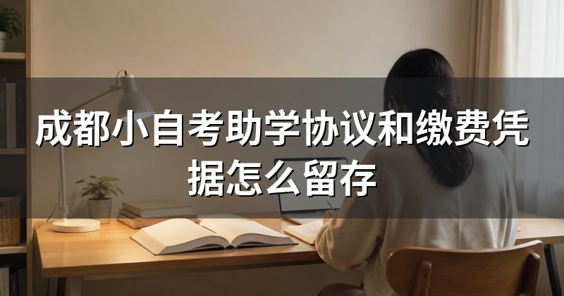 成都小自考助学协议和缴费凭据怎么留存