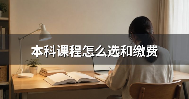 本科课程怎么选和缴费