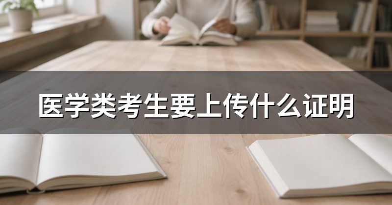 医学类考生要上传什么证明