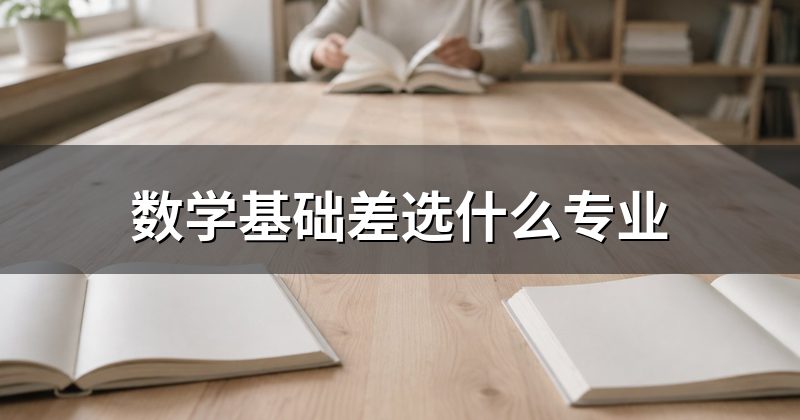 数学基础差选什么专业