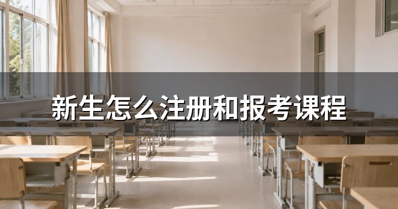 新生怎么注册和报考课程