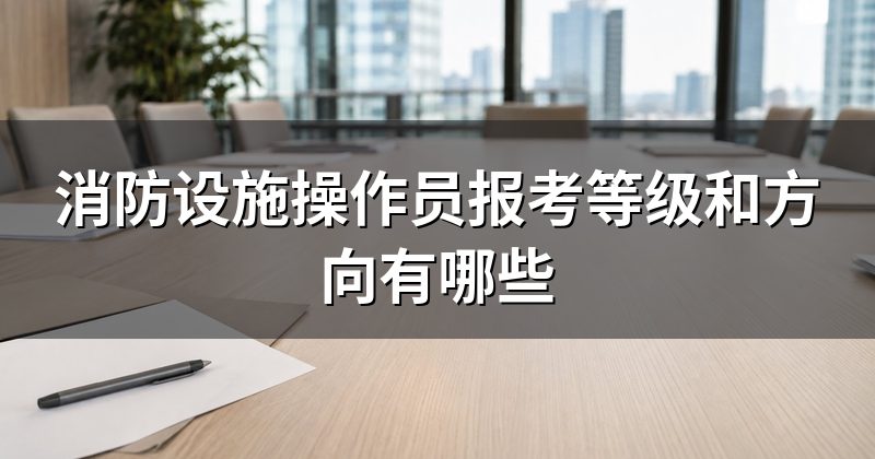 消防设施操作员报考等级和方向有哪些