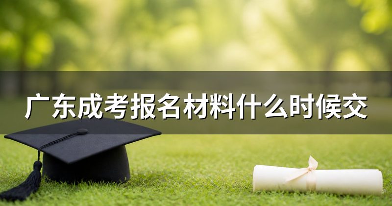 广东成考报名材料什么时候交