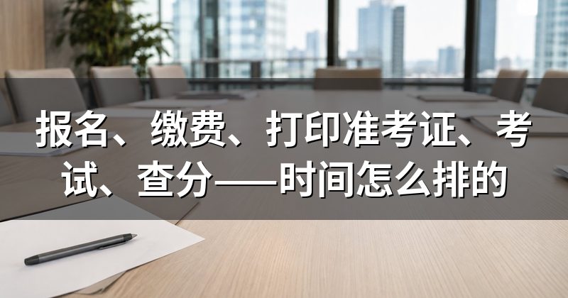报名、缴费、打印准考证、考试、查分——时间怎么排的