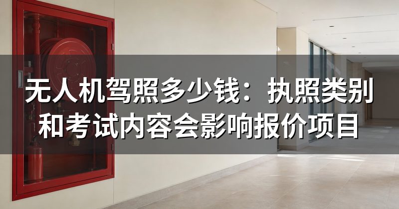 无人机驾照多少钱：执照类别和考试内容会影响报价项目