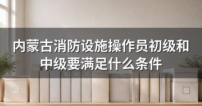 内蒙古消防设施操作员初级和中级要满足什么条件